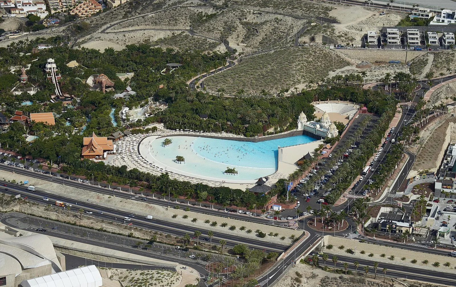Veduta aerea del Siam Park, nel sud di Tenerife