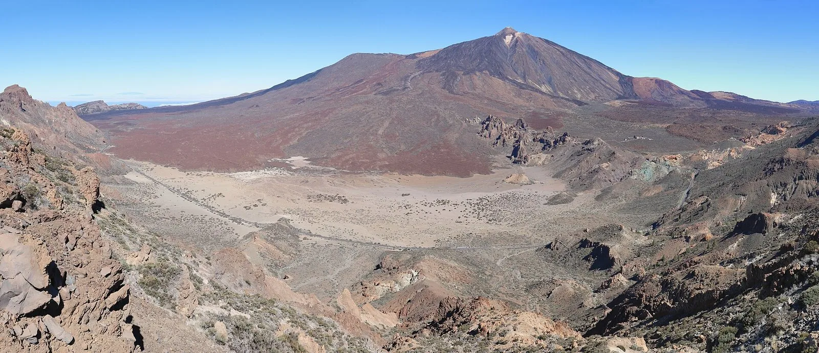 Il vulcano Teide visto dall'altopiano di Las Cañadas